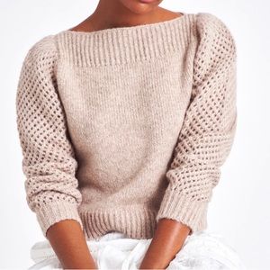 Rosie pullover oatmeal - LoveShackFancy